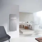 Zehnder Vitalo Bar - Kúpeľňový radiátor 125x40 cm, rovný, stredové pripojenie 5 cm, biely lak VIP-125-040