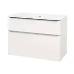 Mereo Mailo - Skrinka s umývadlom 101x72x48 cm, 2 zásuvky, biela CN512