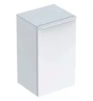 Geberit Smyle Square - Bočná skrinka, pánty vľavo, lesklá biela 500.360.00.1