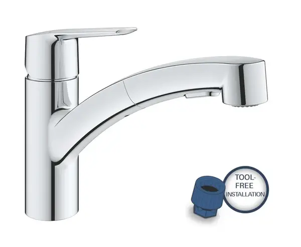 Grohe QuickFix Start - Dřezová baterie s výsuvnou sprškou, chrom 30531001
