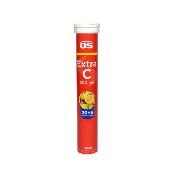 GS Extra C 500 citron, 20+5 šumivých tablet