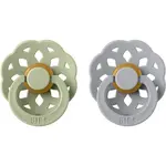 BIBS Boheme Natural Rubber Size 1: 0+ months cumlík Sage / Cloud 2 ks