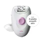 BRAUN Silk-épil 1 elektrický epilátor 1-010 bílá/růžová