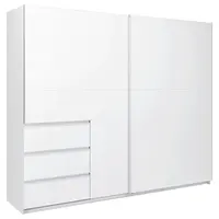 MID.YOU ŠATNÍ SKŘÍŇ S POSUVNÝMI DVEŘM, bílá, 250/210/61,5 cm