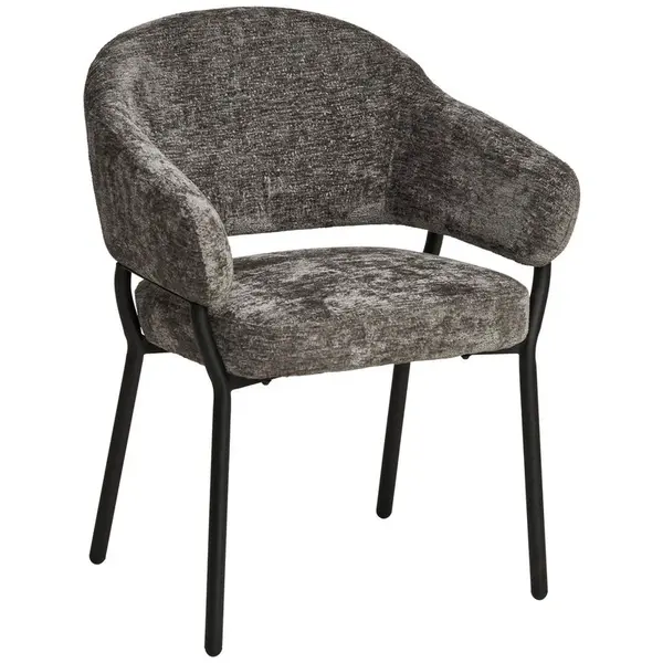 MID.YOU ŽIDLE S PODRUČKAMI, železo, mikrovlákno, antracitová