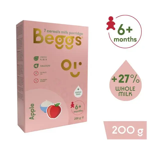 Beggs Mliečna 7 zrnná kaša jablčná (200 g)