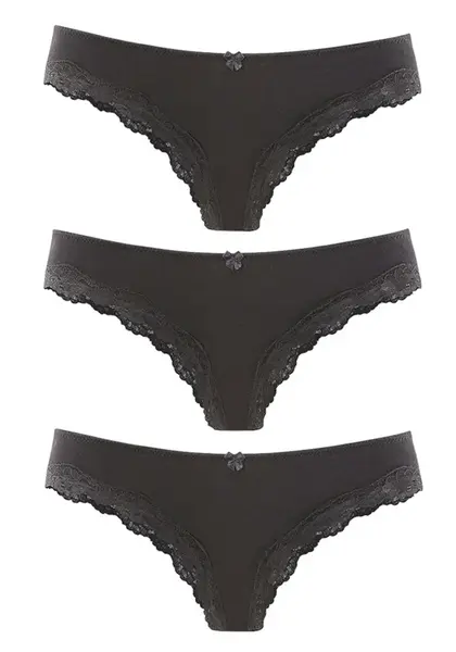 LASCANA Nohavičky  čierna