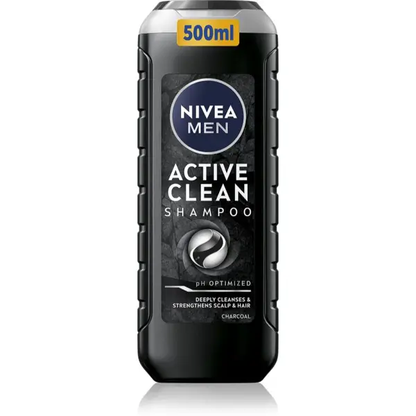 NIVEA MEN Active Clean hloubkově čisticí šampon s aktivním uhlím 500 ml