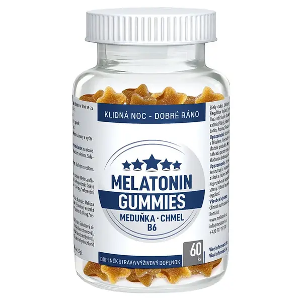 CLINICAL Melatonin Gummies 60 pektinových bonbónů