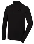 Husky  Aron Zips M black, L Pánska merino mikina
