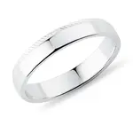 Pánský lesklý snubní prsten milgrif v bílém zlatě KLENOTA