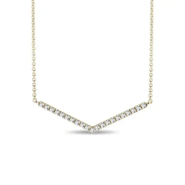 Diamantový náhrdelník ve žlutém zlatě KLENOTA