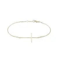 Zlatý náramek křížek KLENOTA