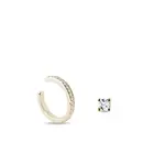 Súprava single náušníc v žltom zlate KLENOTA