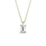 Náhrdelník zo žltého zlata s diamantom emerald cut KLENOTA