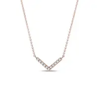 Náhrdelník z ružového zlata s diamantovým príveskom V KLENOTA