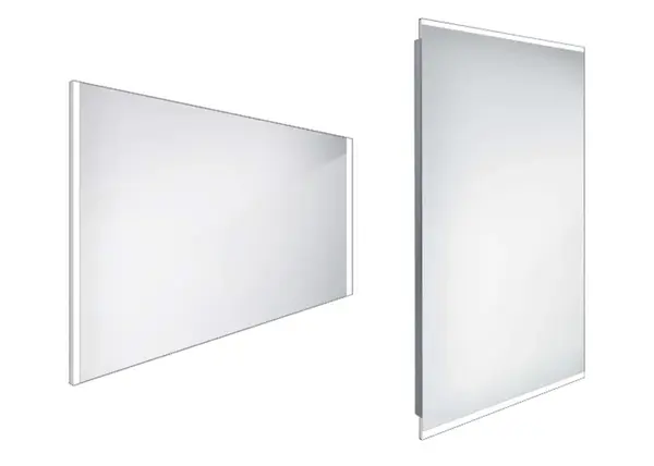 Nimco Zrcadla - Zrcadlo s LED osvětlením, 100x70 cm, hliník ZP 11004