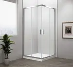 Polysan Easy Line - Sprchový kout 90x80 cm, leštěný hliník/čiré sklo EL5315