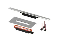 Tece TECEdrainprofile - Sprchový žlab 100 cm, s oboustranným roštem, pro vložení dlažby, kartáčovaná nerezová ocel 641024