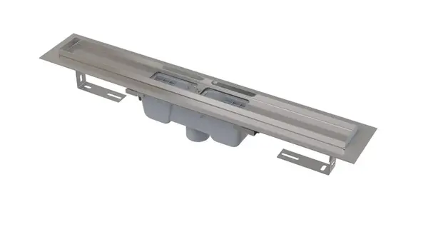 Alcadrain Odtokové žlaby - Sprchový žlab 65 cm, s okrajem pro perforovaný rošt, nerez APZ1001-650