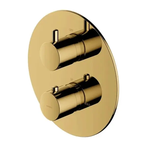OMNIRES Y - Termostatická baterie pod omítku, pro 2 spotřebiče, zlatá Y1236ROGL