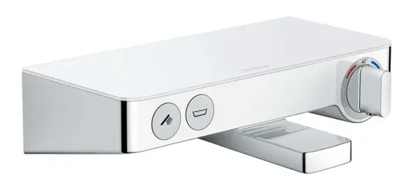 Hansgrohe ShowerTablet Select - Termostatická vanová baterie 300, bílá/chrom 13151400