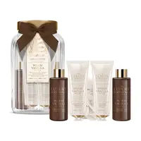 Grace Cole Dárková sada péče o tělo ve skleněné dóze Vanilka 5 ks