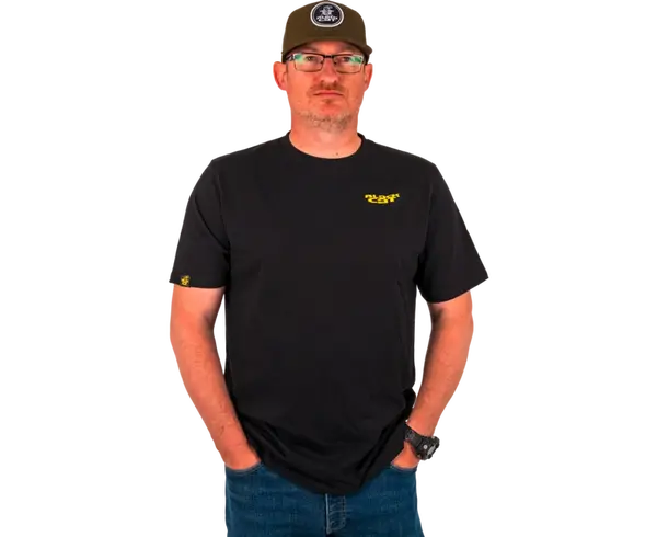 Black cat tričko chase dreams black tee - xl