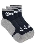 Meatfly ponožky Middle Triple pack Grey | Černá | Velikost L
