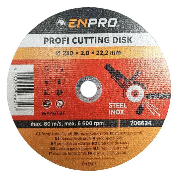 Kotouč na kov řezný PROFI, Ø 230 x 2 x 22,2 mm, ENPRO