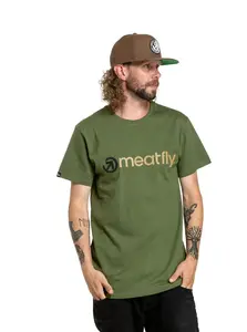 Meatfly pánské tričko Joe Olive | Zelená | Velikost S | 100% bavlna