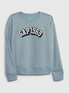 Svetlomodrá detská mikina s nápisom GAP 1969