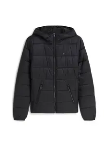Tommy Jeans Prechodná bunda  čierna