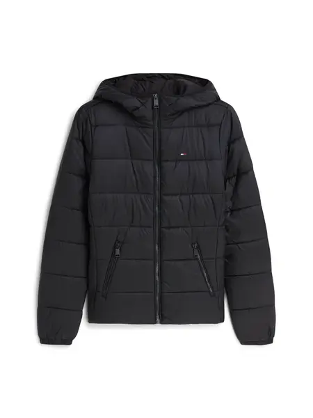 Tommy Jeans Prechodná bunda  čierna