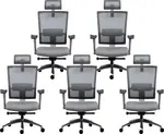 MERCURY 5PACK Ergonomická kancelářská židle WINDY šedá, vysoké postavy (5 ks)