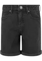 Dívčí kraťasy Organic Stretch Denim 5 Pocket - černé