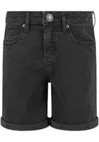 Dívčí kraťasy Organic Stretch Denim 5 Pocket - černé
