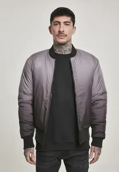 Bomber bunda s gradientem černo-šedá