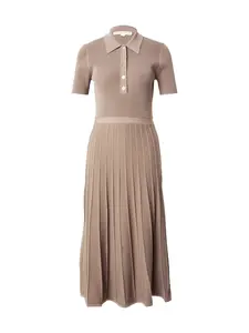 MICHAEL Michael Kors Pletené šaty 'FIT N FLARE'  mokka
