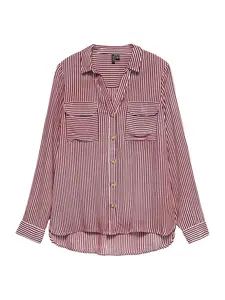 VERO MODA Blúzka 'VMBUMPY'  vínovo červená / biela