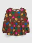 GAP Dětské tričko organic cotton peplum - Holky