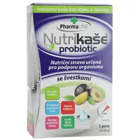 PharmaLINE Nutrikaše probiotic se švestkami, 3x 60 g