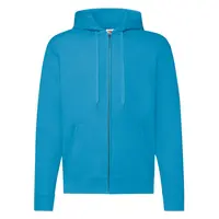 Blue Zippered Hoodie Classic Fruit of the Loom