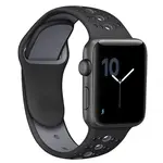 BStrap Silicone Sport remienok na Apple Watch 38/40/41mm, Black Gray