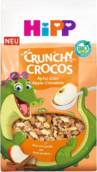 HiPP chrumkavé Kroko müsli Jablko Škorica od 3 rokov
