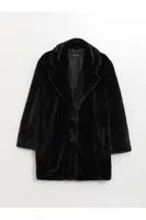 LC Waikiki Jacket Collar Women's Plush Coat
