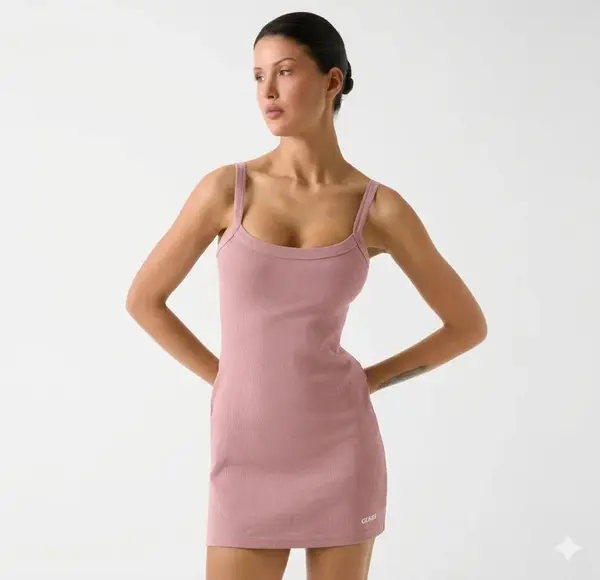 Guess stella rib short dress l