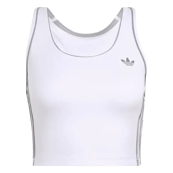 ADIDAS PERFORMANCE Športový top  striebornosivá / biela