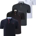 QUAD SET T8582 DEWBERRY PÁNSKÉ TRIČKO-ČERNÁ-ANTRACIT-NÁMOŘNICKÁ MODRÁ-BÍLÁ