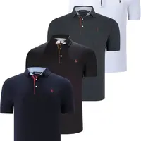 QUAD SET T8582 DEWBERRY PÁNSKÉ TRIČKO-ČERNÁ-ANTRACIT-NÁMOŘNICKÁ MODRÁ-BÍLÁ